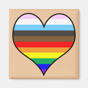 Rainbow Heart Magnet