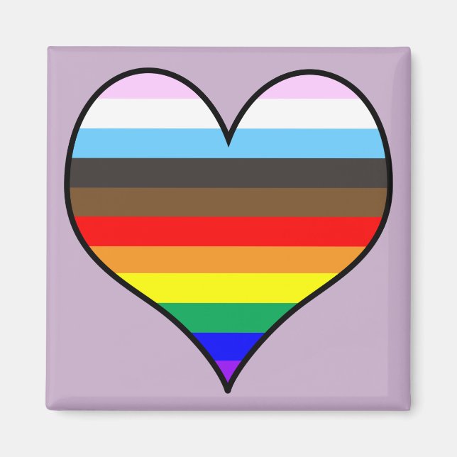 Rainbow Heart Magnet (Front)