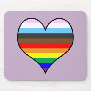 Rainbow Heart Mouse Pad