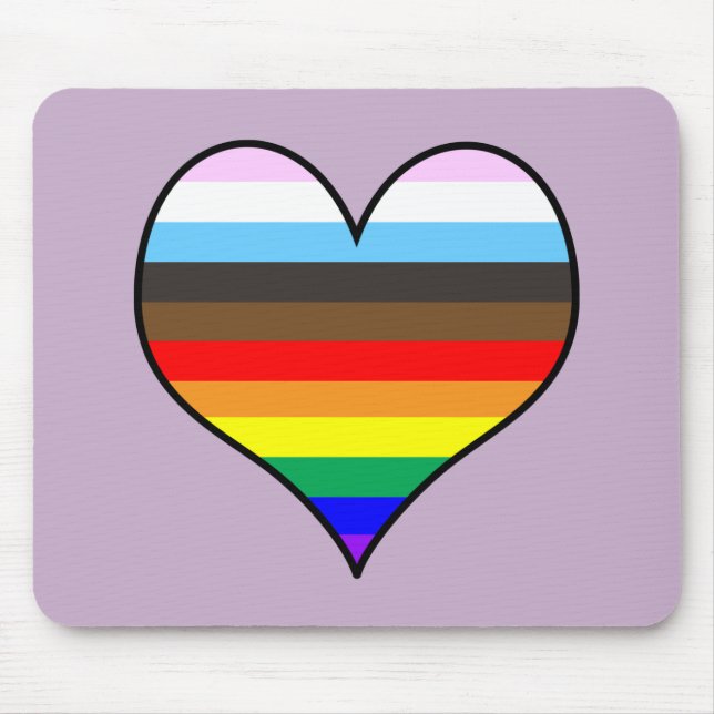 Rainbow Heart Mouse Pad (Front)