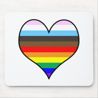 Rainbow Heart Mouse Pad