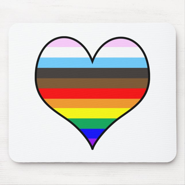Rainbow Heart Mouse Pad (Front)