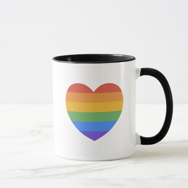 Rainbow Heart Mug (Right)