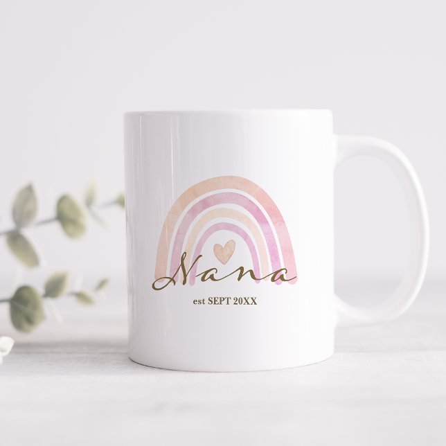 Rainbow Heart Nana Gift Coffee Mug (Creator Uploaded)