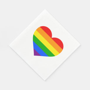 "RAINBOW HEART" NAPKIN