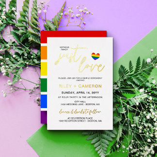 Rainbow Heart Nothing Fancy Just Love LGBTQ