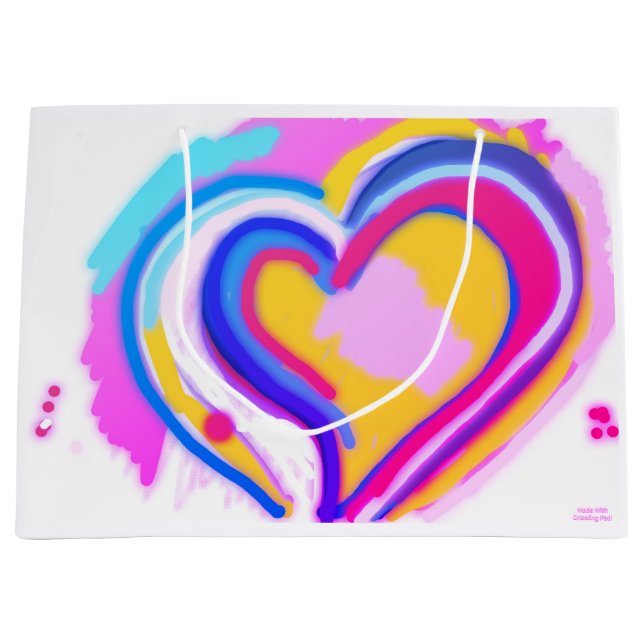 RAINBOW HEART ORIGINAL ART Gift Bag (Front)
