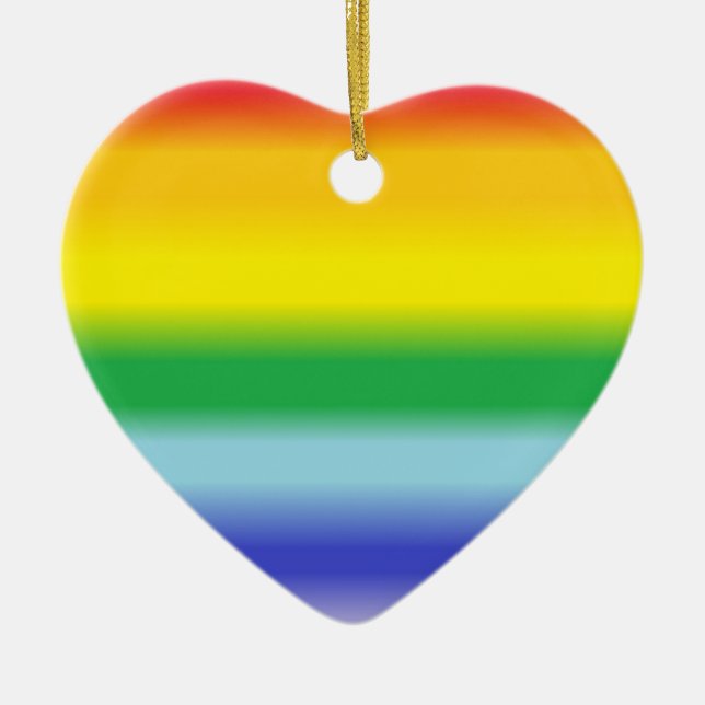 Rainbow Heart Ornament (Front)