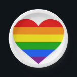 RAINBOW HEART" PAPER PLATE<br><div class="desc">RAINBOW HEART" paper plate</div>