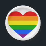 RAINBOW HEART" PAPER PLATE<br><div class="desc">RAINBOW HEART" paper plate</div>
