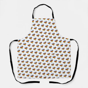 Rainbow Heart Pattern Apron