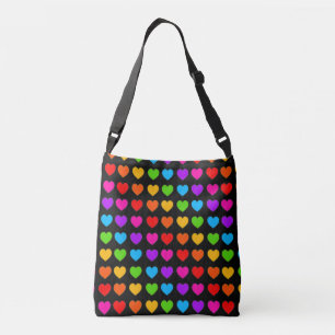 Rainbow Heart pattern Crossbody Bag
