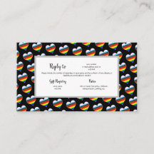 Rainbow Heart Pattern Enclosure Card