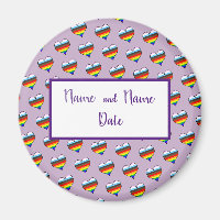 Rainbow Heart Pattern Magnet