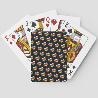 Rainbow Heart Pattern Playing Cards