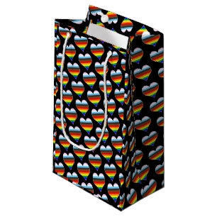 Rainbow Heart Pattern Small Gift Bag