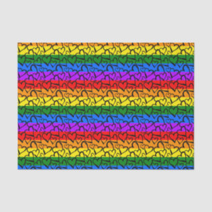 Rainbow Heart Pattern Tissue Paper