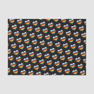 Rainbow Heart Pattern Tissue Paper