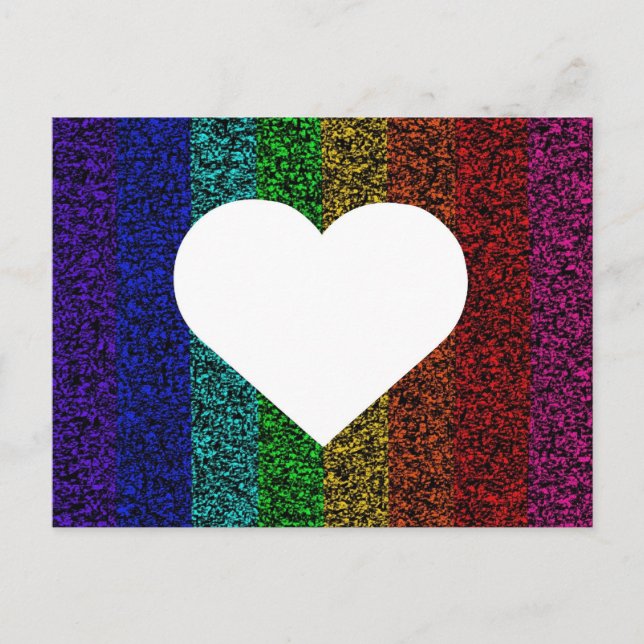 Rainbow Heart Postcard (Front)
