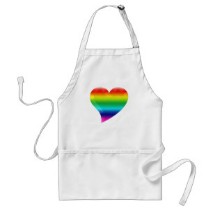 rainbow heart pride colours lgbt lgbtq standard apron