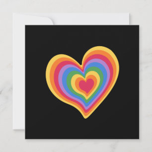 Rainbow heart. Pride gay love Card