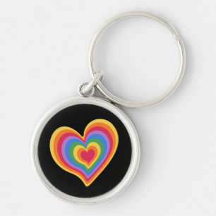 Rainbow heart. Pride gay love Keychain