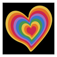 Rainbow heart. Pride gay love
