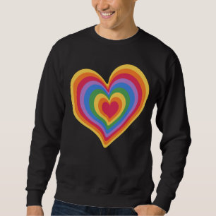 Rainbow heart. Pride gay love Sweatshirt