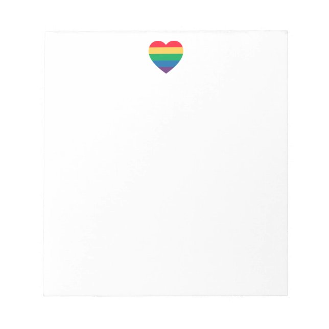 Rainbow Heart Pride Notepad (Front)