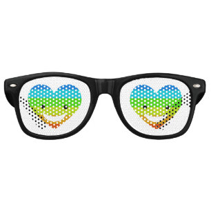 Rainbow Heart Retro Sunglasses