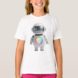 Rainbow Heart Robot T-Shirt
