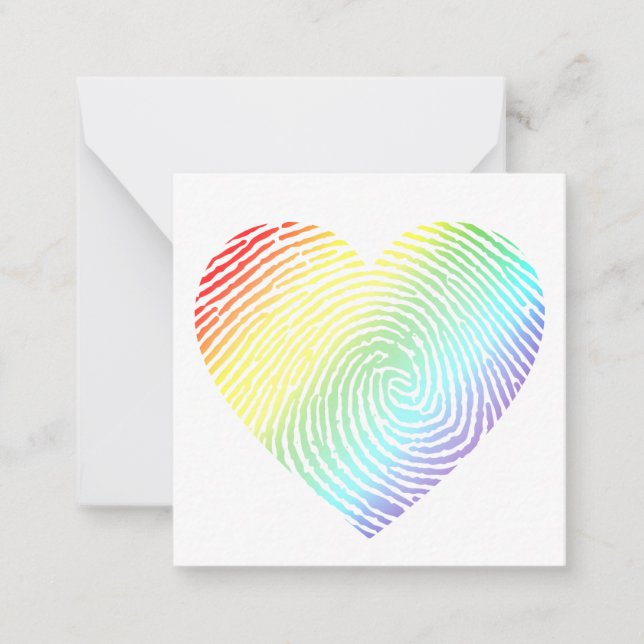 Rainbow Heart Shaped  Heart  Card (Front)