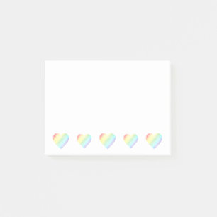 Rainbow Heart Shaped Heart  Post-it Notes