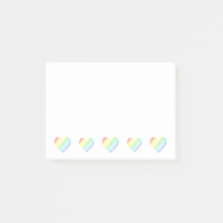 Rainbow Heart Shaped Heart Post-it Notes