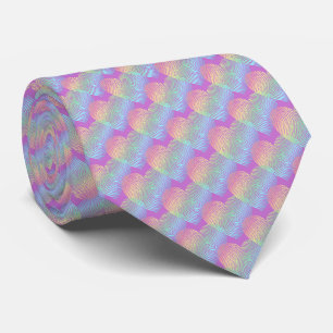 Rainbow Heart Shaped Heart to Heart Pattern Tie
