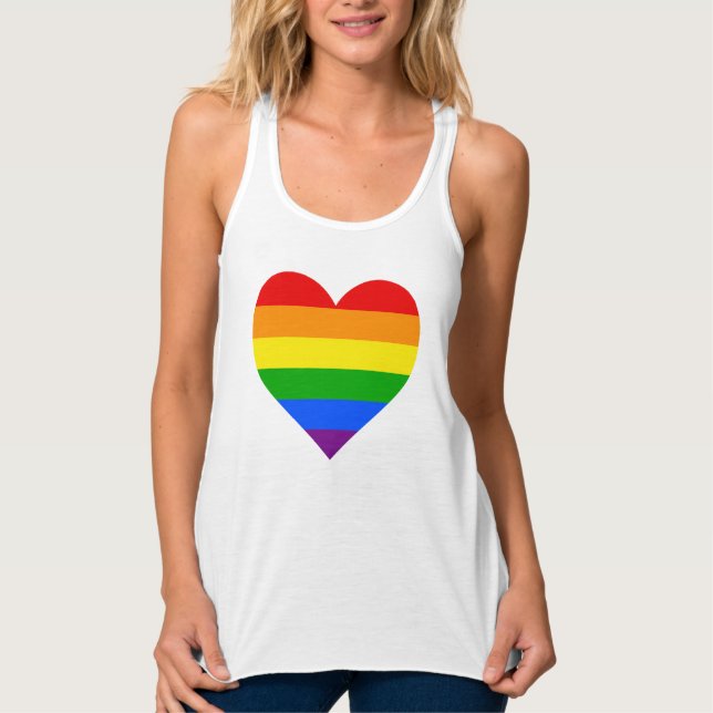 "RAINBOW HEART" SINGLET (Front)