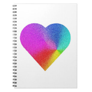 Rainbow Heart Spiral Notebook