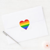 "RAINBOW HEART" SQUARE STICKER (Envelope)