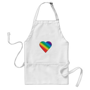 Rainbow heart standard apron