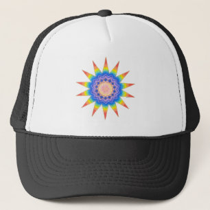 Rainbow Heart Star Trucker Hat