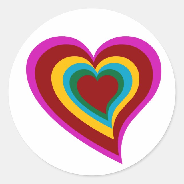Rainbow Heart Stickers (Front)