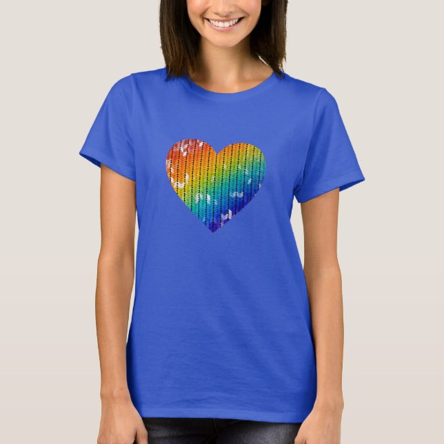 Rainbow Heart  T-Shirt (Front)