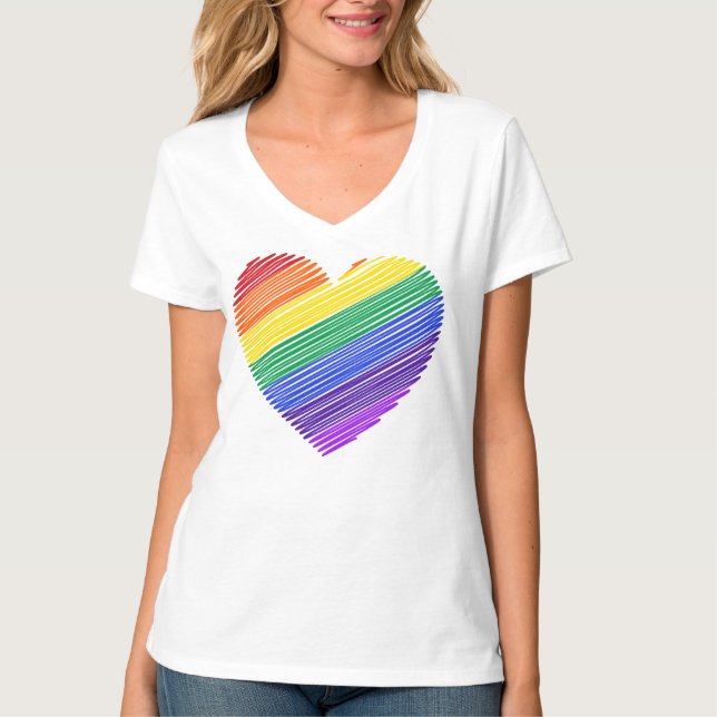 Rainbow heart T-Shirt (Front)