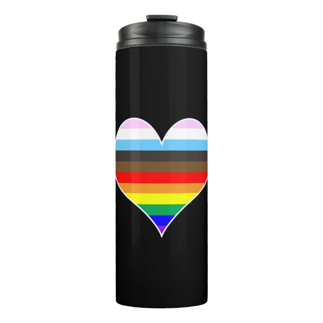 Rainbow Heart Thermal Tumbler (Front)