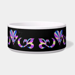 Rainbow Heart with Lily and Butterfly