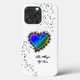 Rainbow Heart with Stars , The Magic Of Love iPhone 13 Pro Case