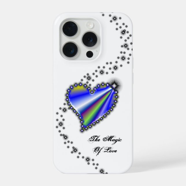 Rainbow Heart with Stars , The Magic Of Love iPhone Case (Back)