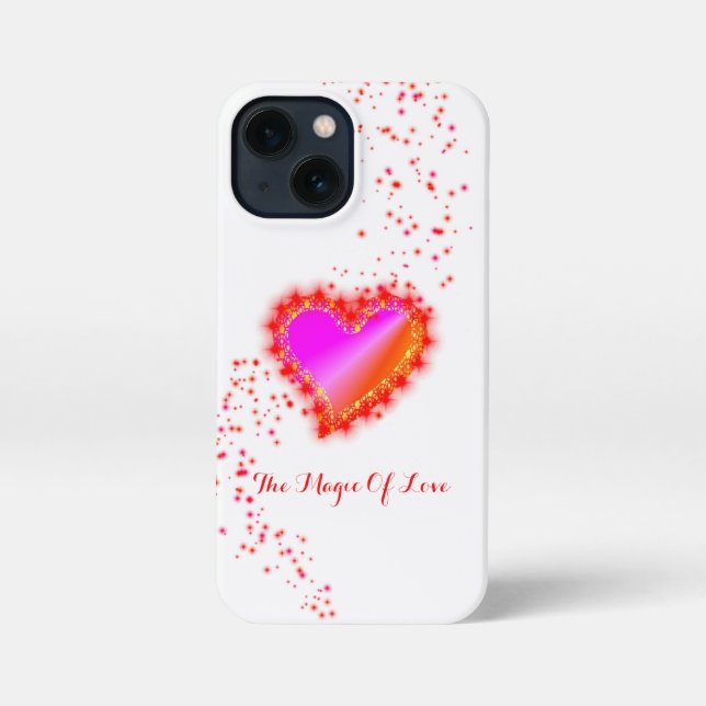 Rainbow Heart with Stars , The Magic Of Love iPhone Case (Back)