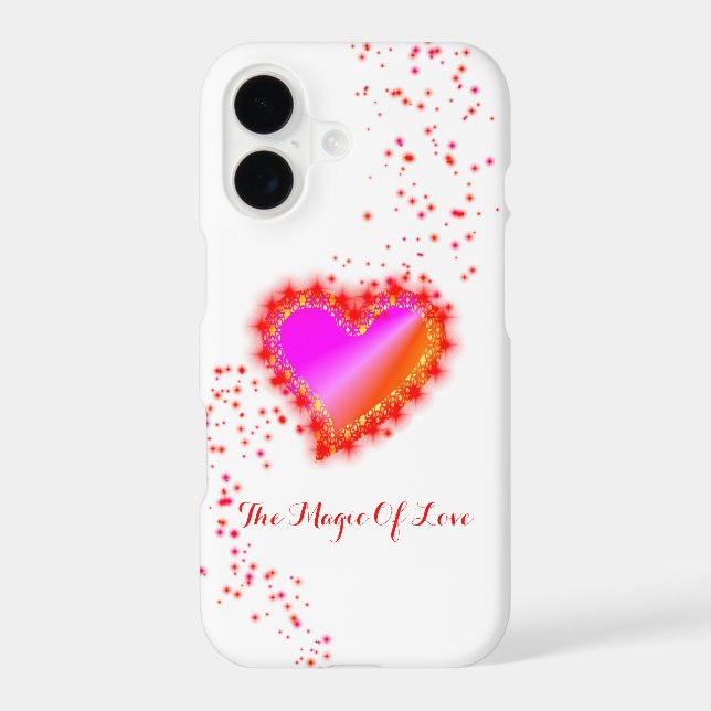 Rainbow Heart with Stars , The Magic Of Love iPhone Case (Back)
