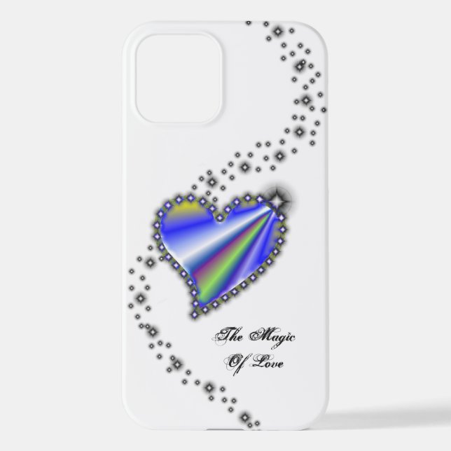 Rainbow Heart with Stars , The Magic Of Love iPhone Case (Back)